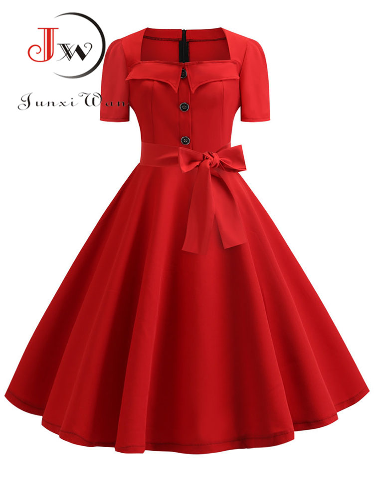 Women'S Fashion Of The 50S - Женское летнее платье, элегантное винтажное ретро