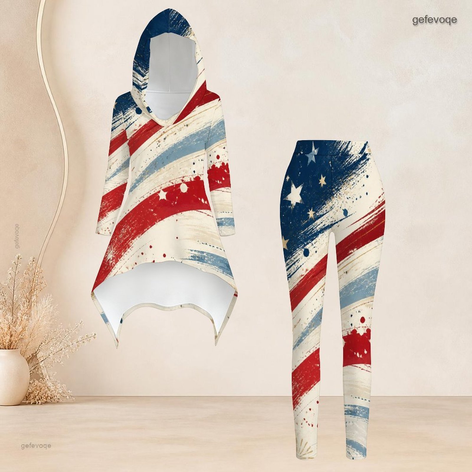 Women'S Fashion Leggings - Модный женский повседневный комплект из двух