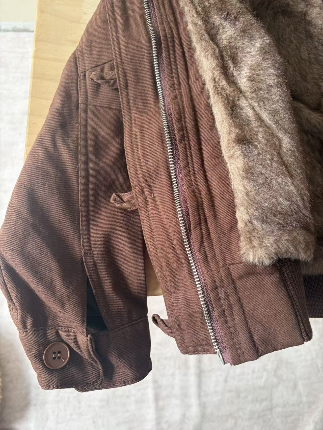Women'S Fashion Bomber Jacket - Куртка-бомбер с меховой подкладкой в американском