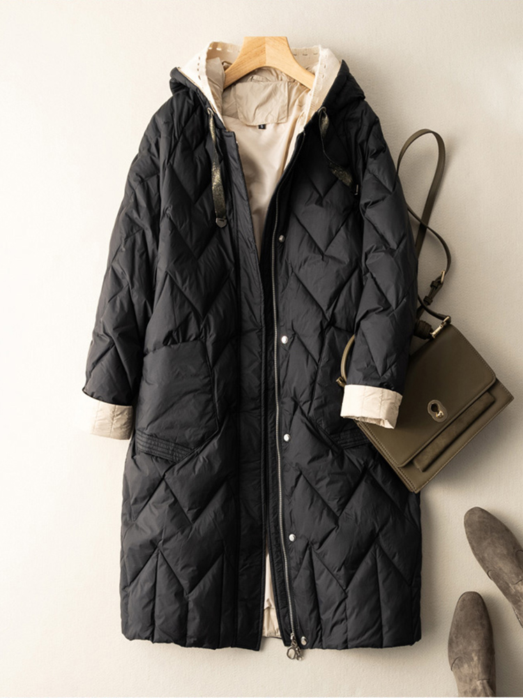 Women'S Fashion Quilted Jacket - SEDUTMO длинная зимняя куртка на утином
