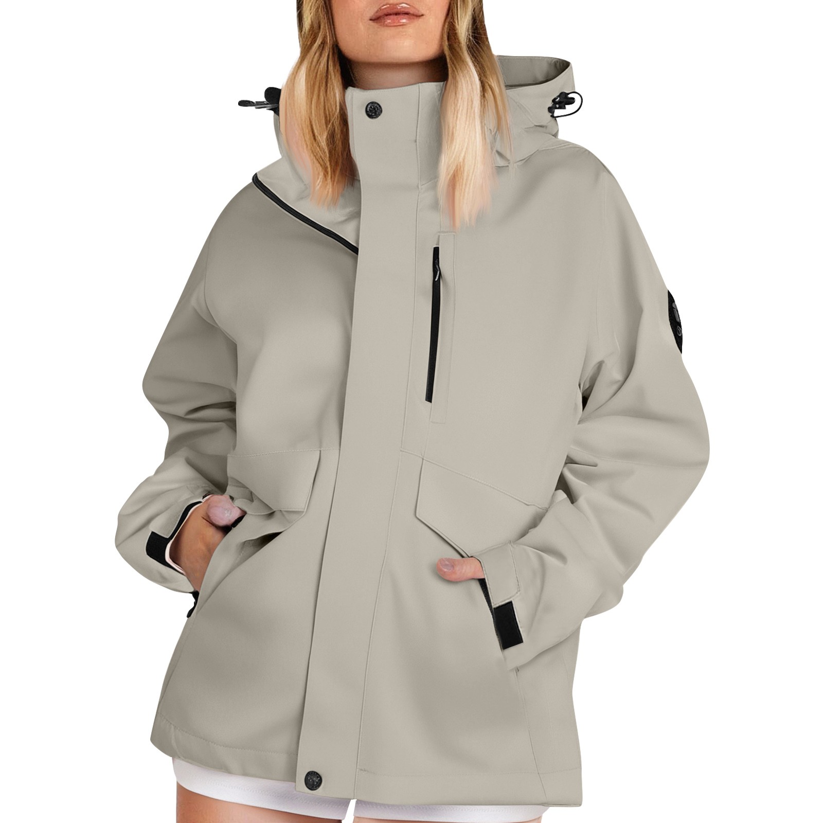 Women'S Fashion Rain Jacket - Осенние женские легкие походные куртки, однотонные