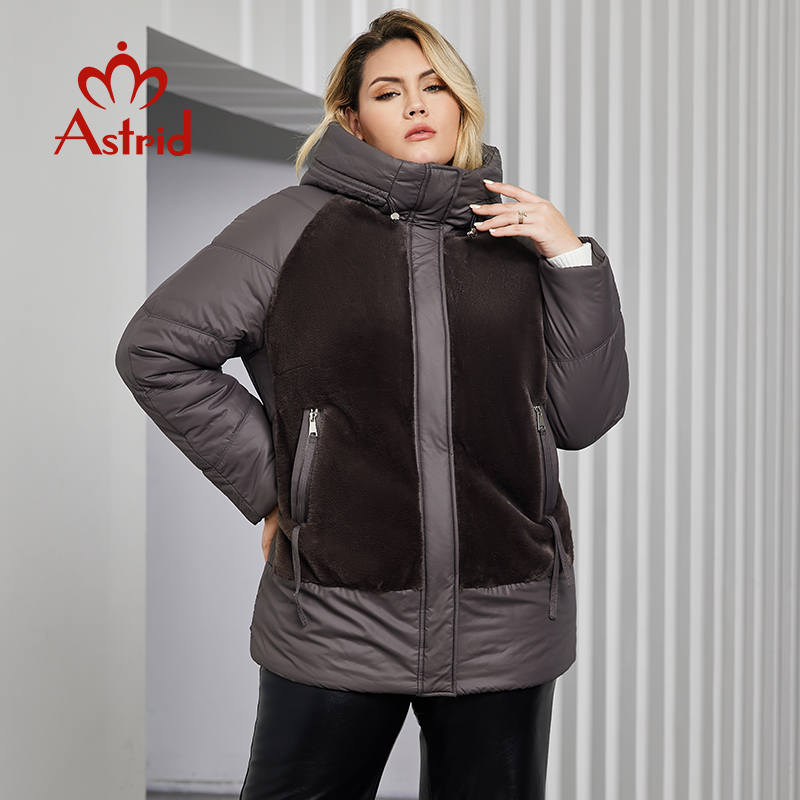 Women'S Fashion Quilted Jacket - Astrid размера плюс, зимняя куртка для