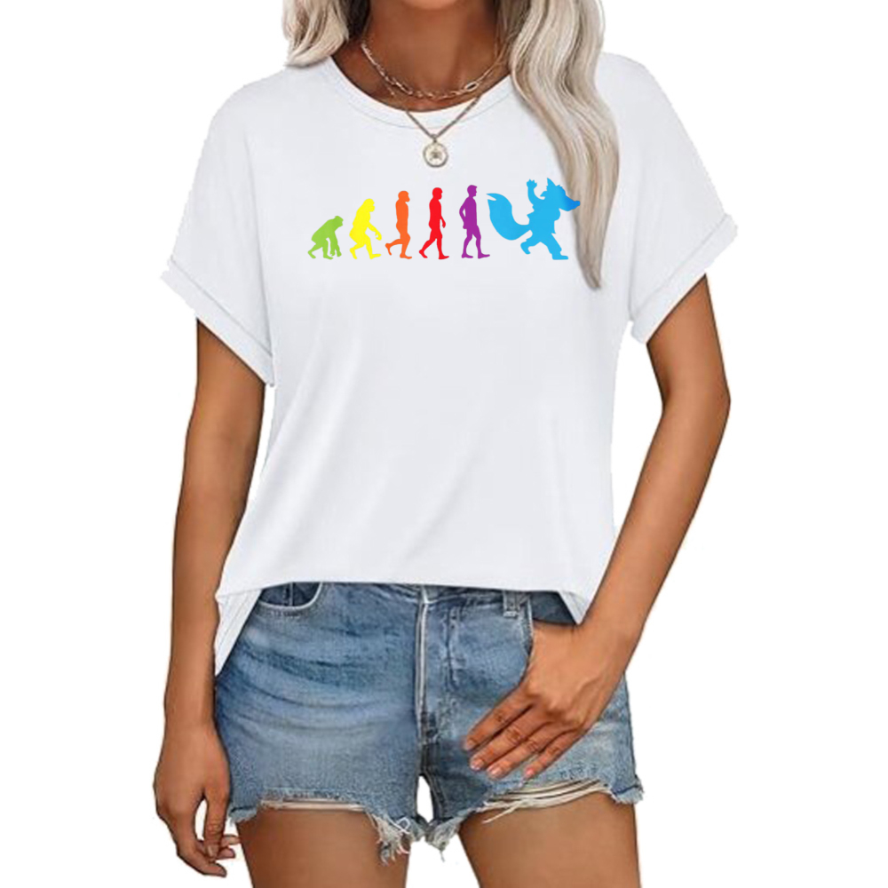 Women Fashion Evolution - Футболка с графическим принтом Furry Evolution