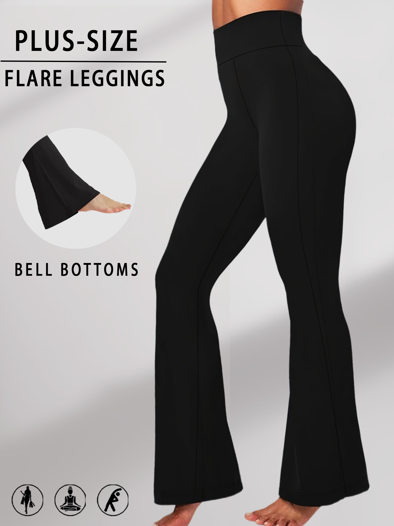 Женские брюки-клеш больших раз – обзор и цена Women'S Fashion Leggings