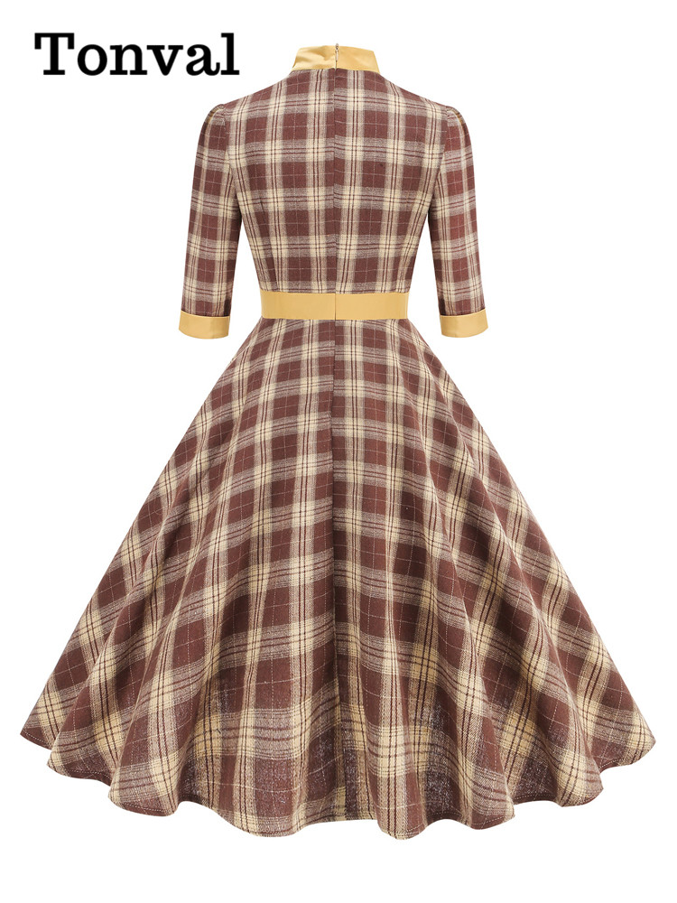 Женское клетчатое платье миди  – обзор и цена Women'S Fashion Of The 50S