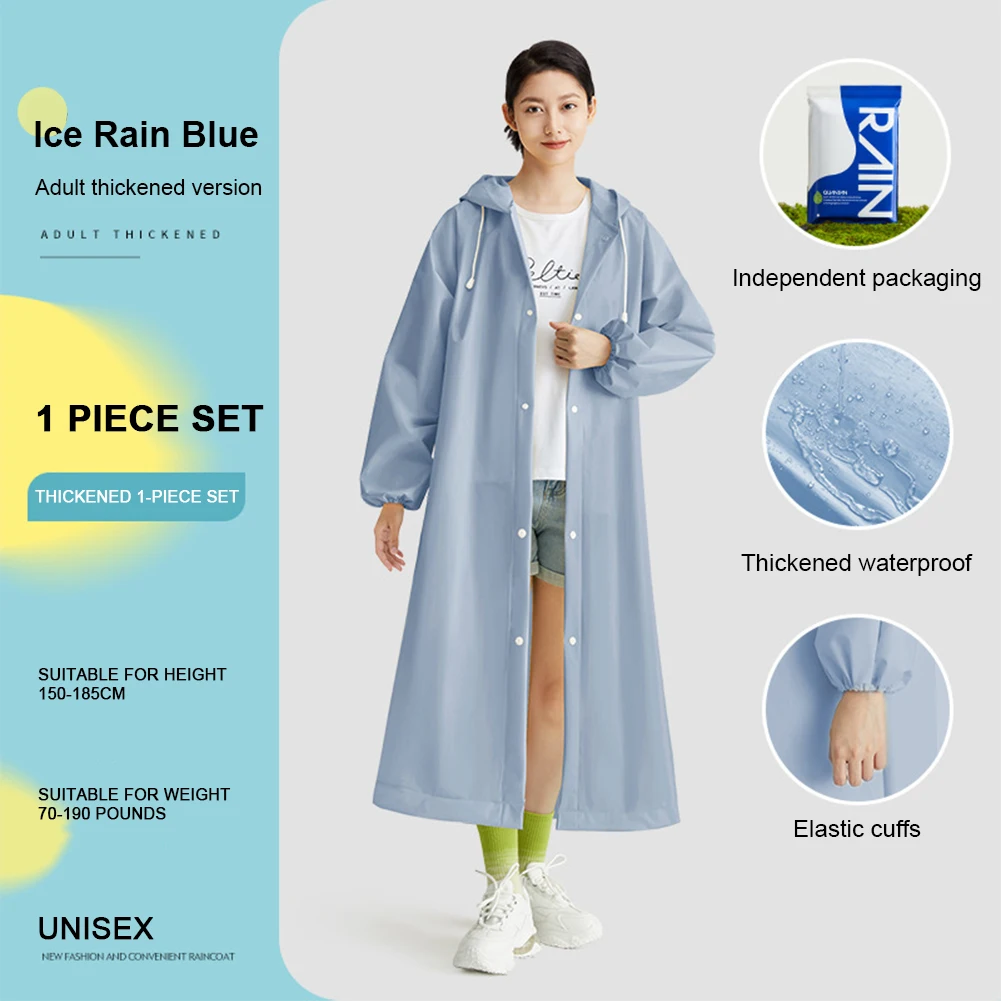 Длинный плащ для взрослых, одн – обзор и цена Women'S Fashion Rain Jacket