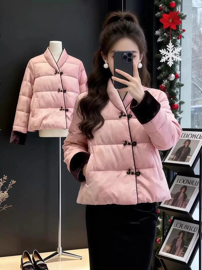 Теплая розовая стеганая куртка – обзор и цена Women'S Fashion Quilted Jacket