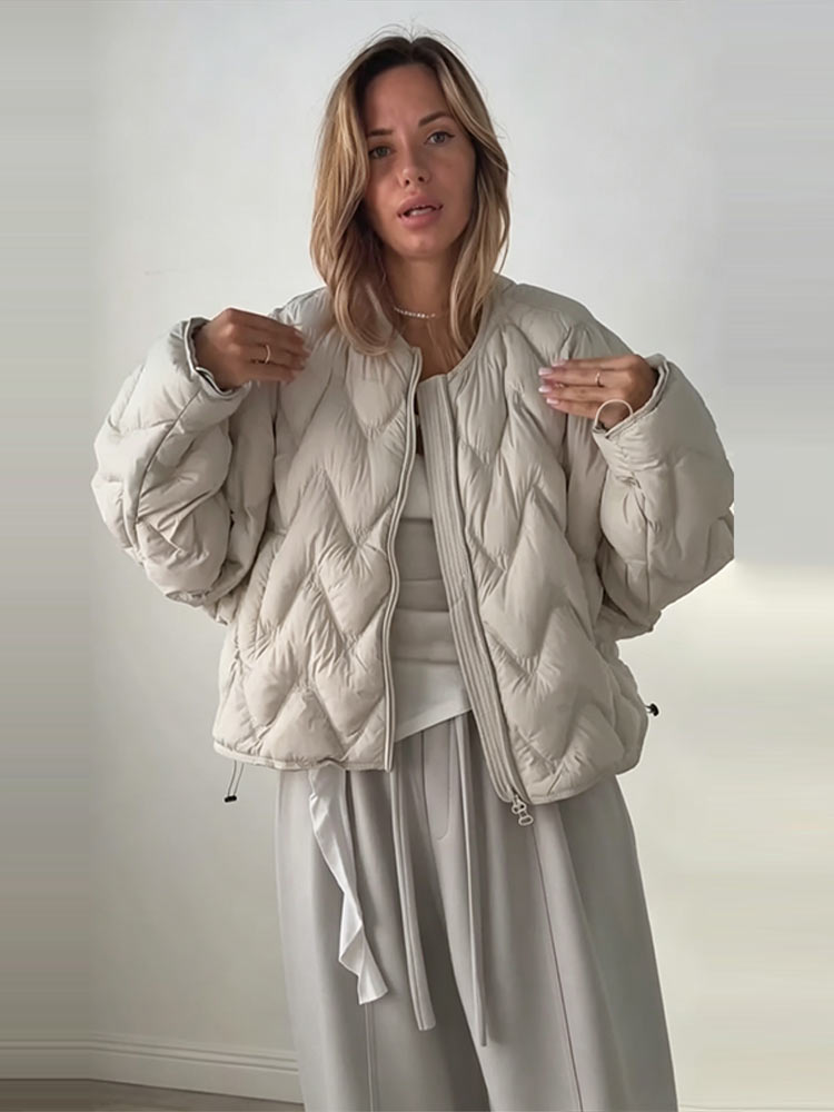 Стеганая куртка-пуховик с волн – обзор и цена Women'S Fashion Quilted Jacket