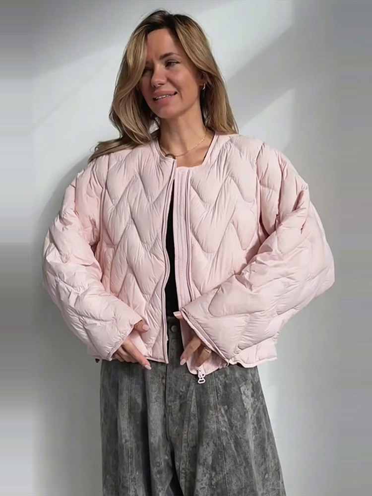 Стеганая куртка-пуховик с волн – обзор и цена Women'S Fashion Quilted Jacket