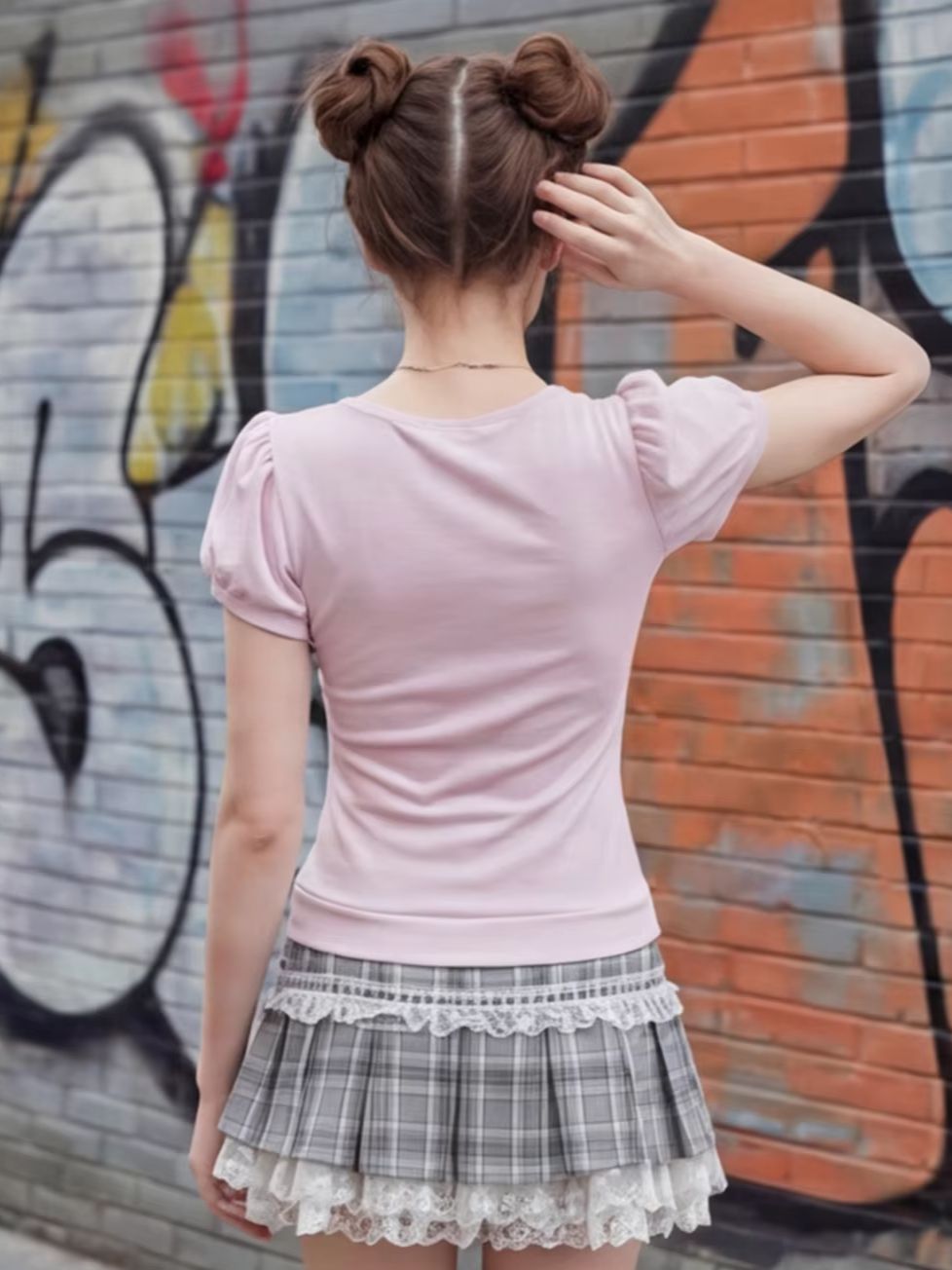 Женский розовый топ с кружевны – обзор и цена Pleated Skirt Women