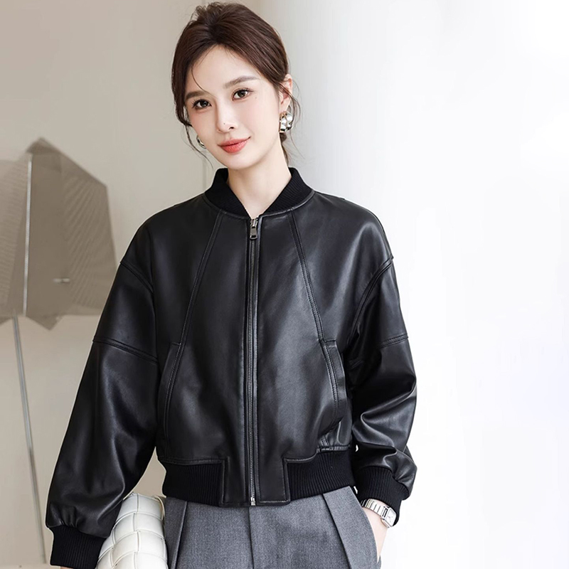Куртка из искусственной кожи в – обзор и цена Women'S Fashion Bomber Jacket