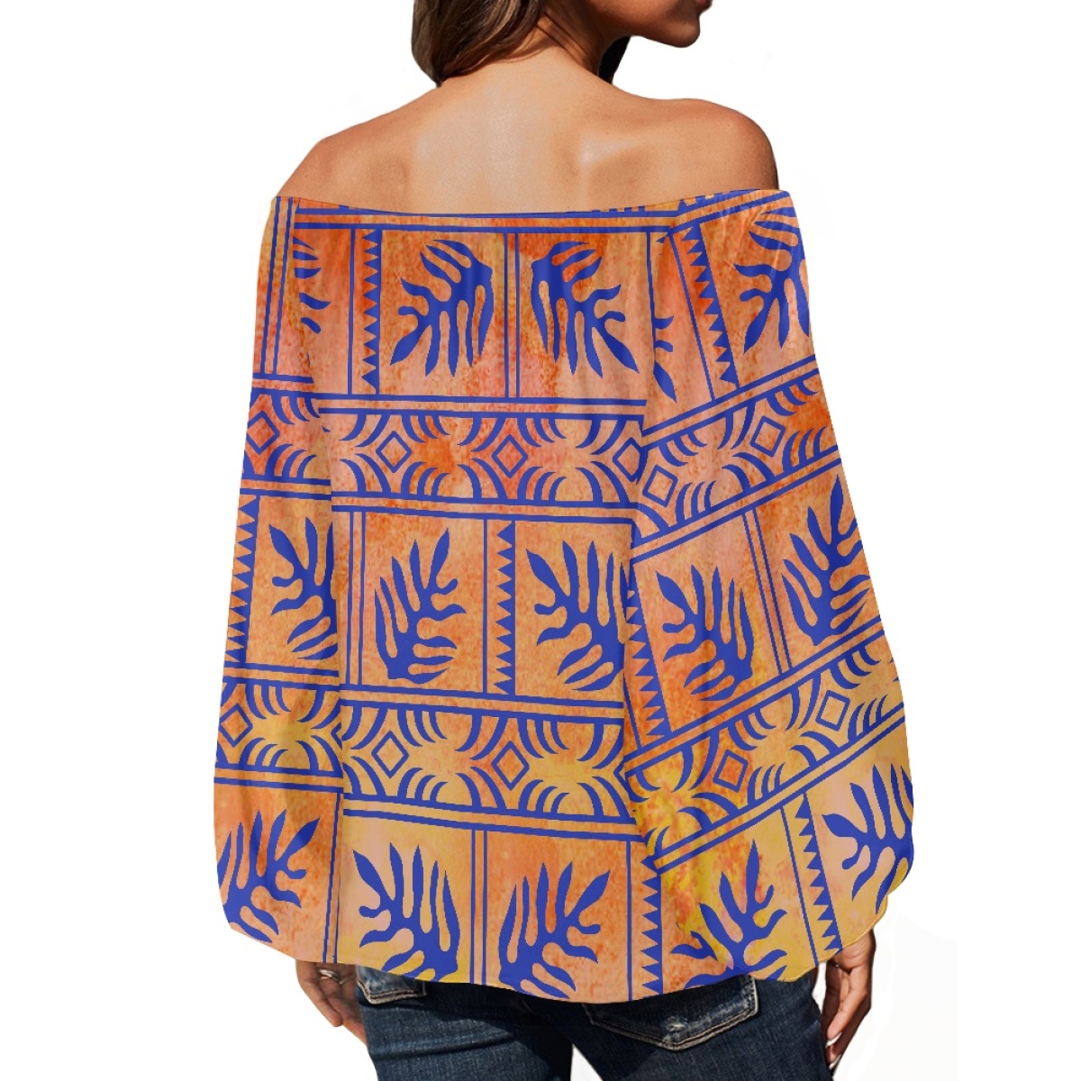 Полинезийская этническая одежд – обзор и цена Puff Sleeve Blouse