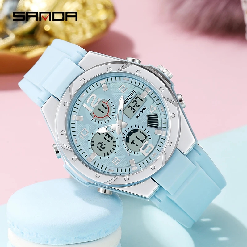 Розовые часы SANDA для женщин, – обзор и цена Women'S Fashion Digital Watch