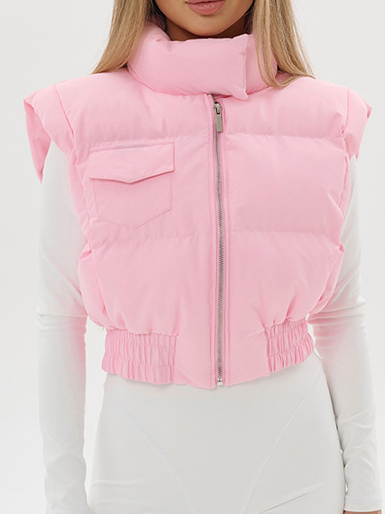 Желтые сексуальные укороченные – обзор и цена Women'S Fashion Quilted Jacket