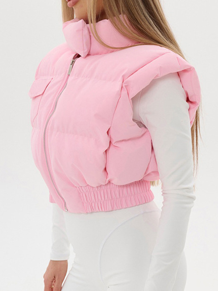 Желтые сексуальные укороченные – обзор и цена Women'S Fashion Quilted Jacket